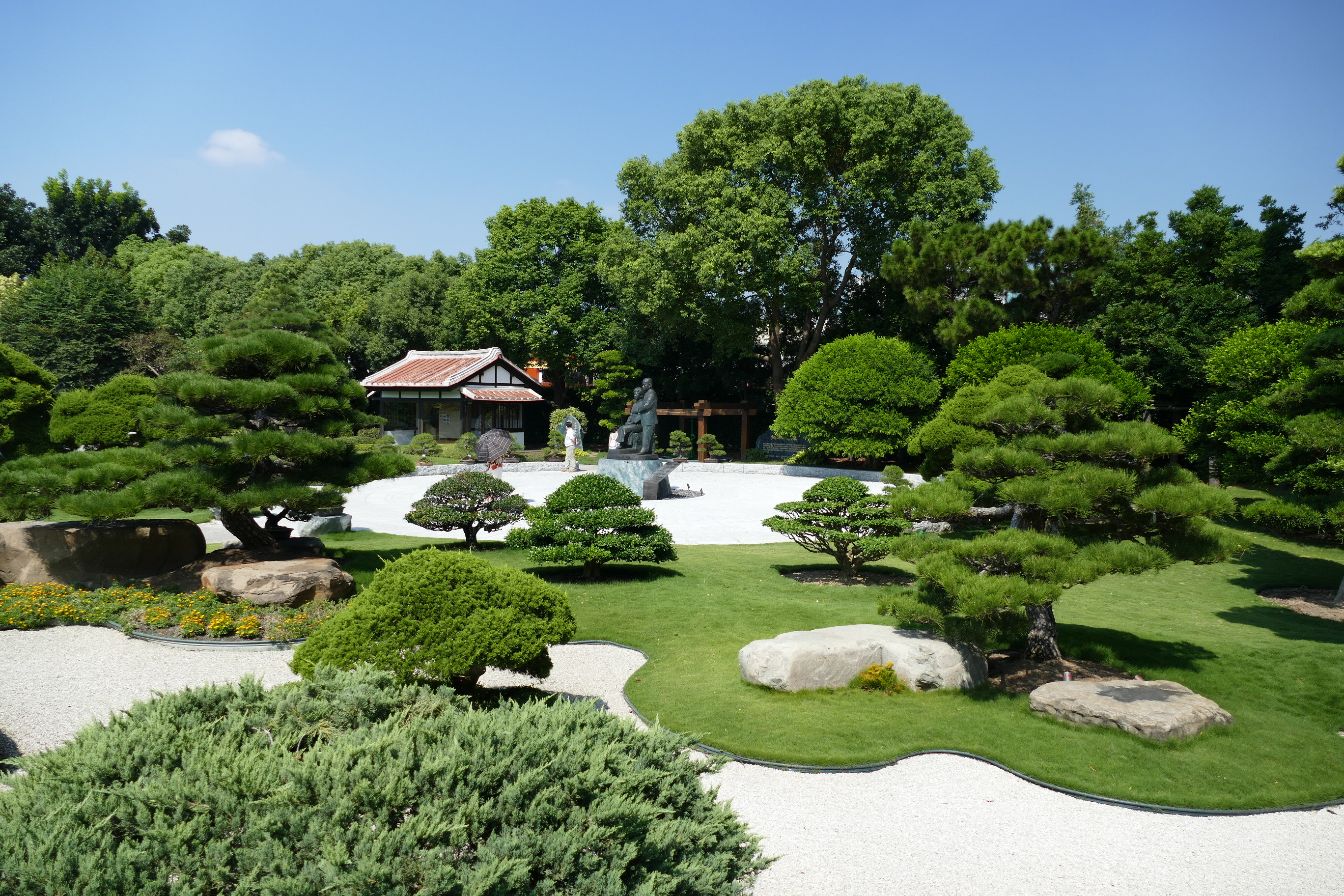 成美文化園白砂石日式庭景