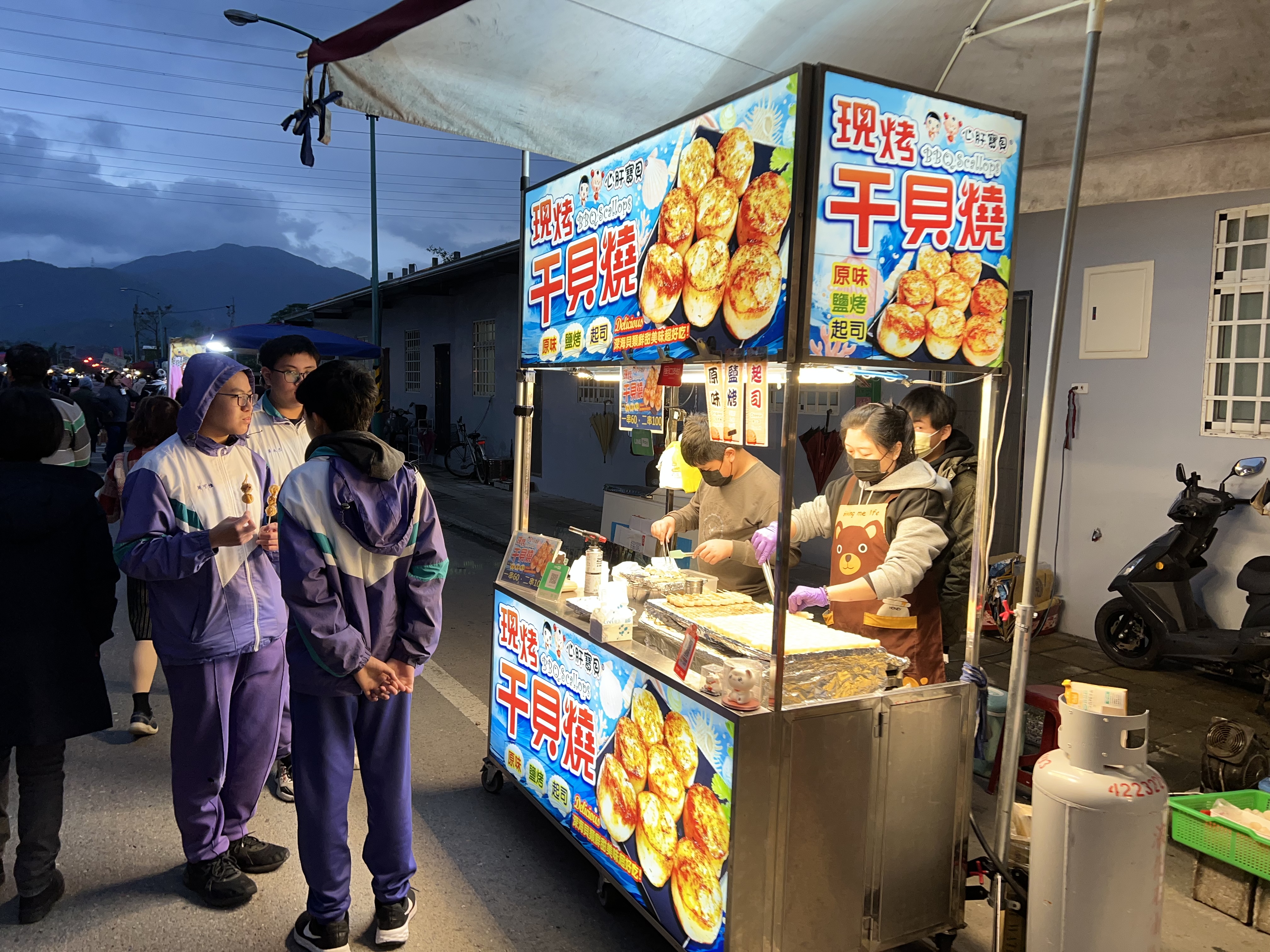 清溝夜市干貝燒攤位