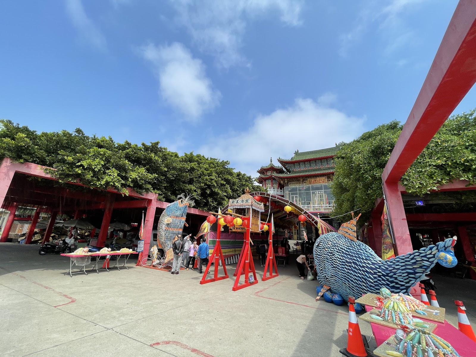 龍門安良廟廟埕王船祭典紙糊道具