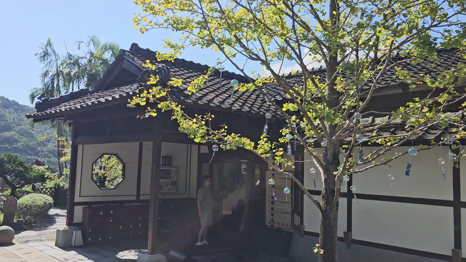 北投文物館日式建築外觀與庭院風鈴