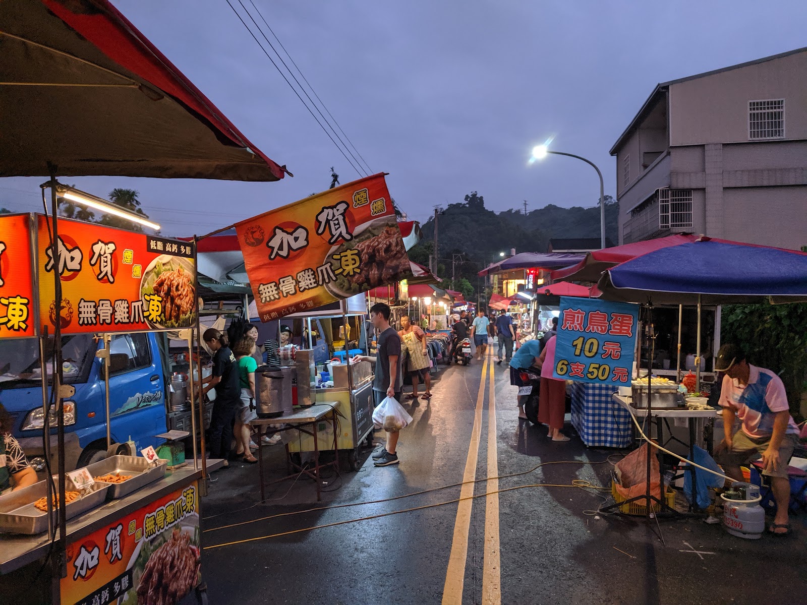 林內夜市黃昏攤位景觀