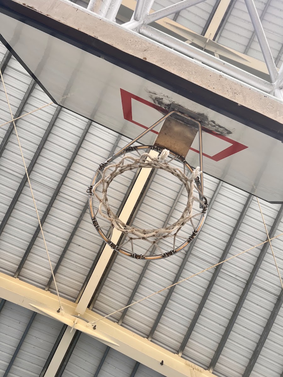 宜蘭運動公園體育館籃球框仰角特寫