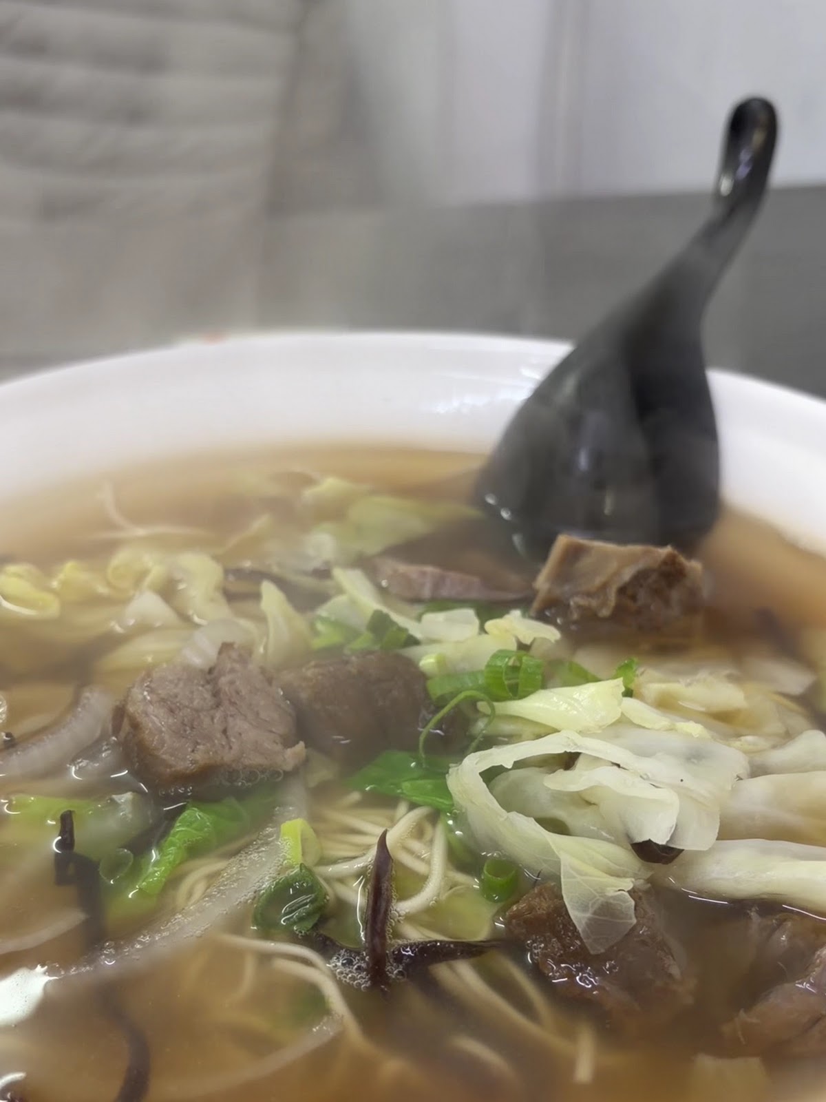 東引邂謝麵牛肉拌麵湯麵特寫