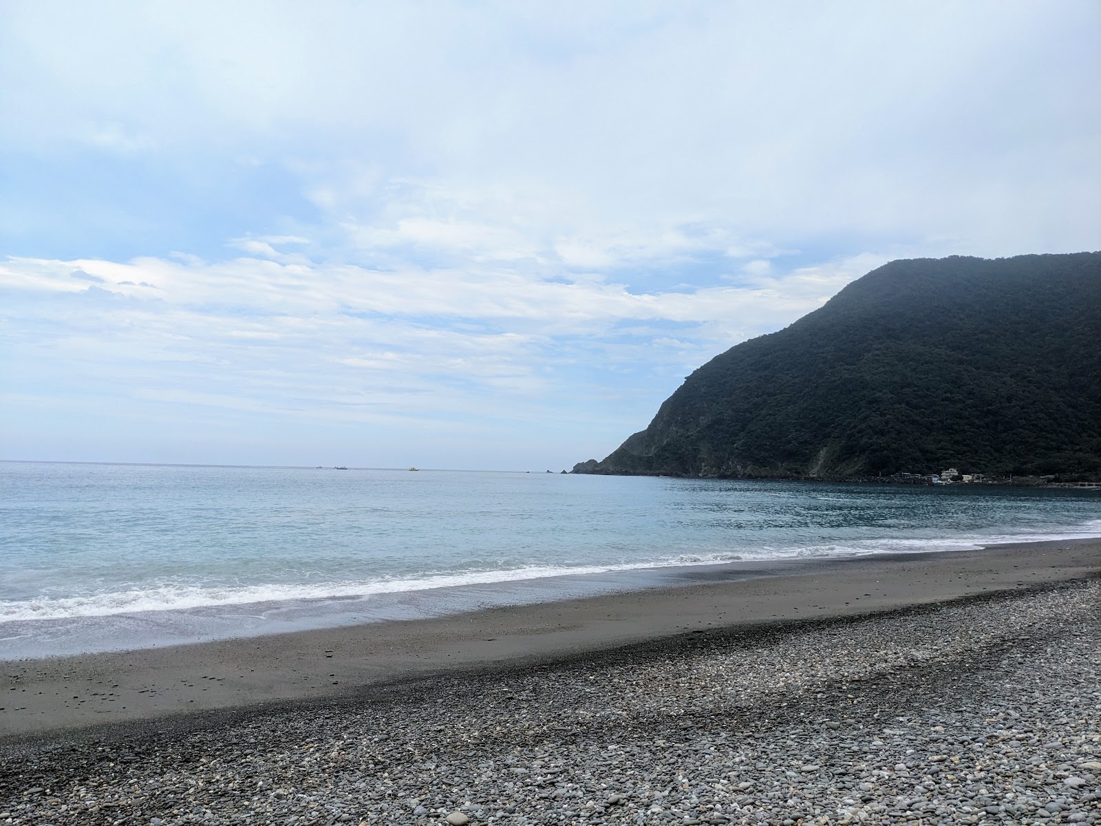 漢本沙灘漂流木與海岸線