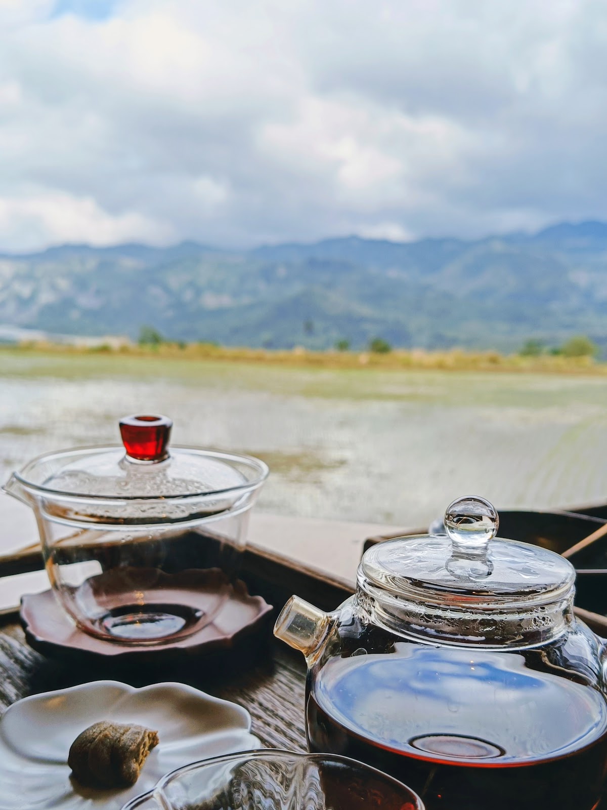 女兒不懂茶茶園與稻田景觀，鹿野永安最美茶屋視野