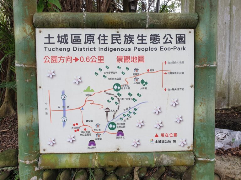 原住民族生態公園入口導覽牌