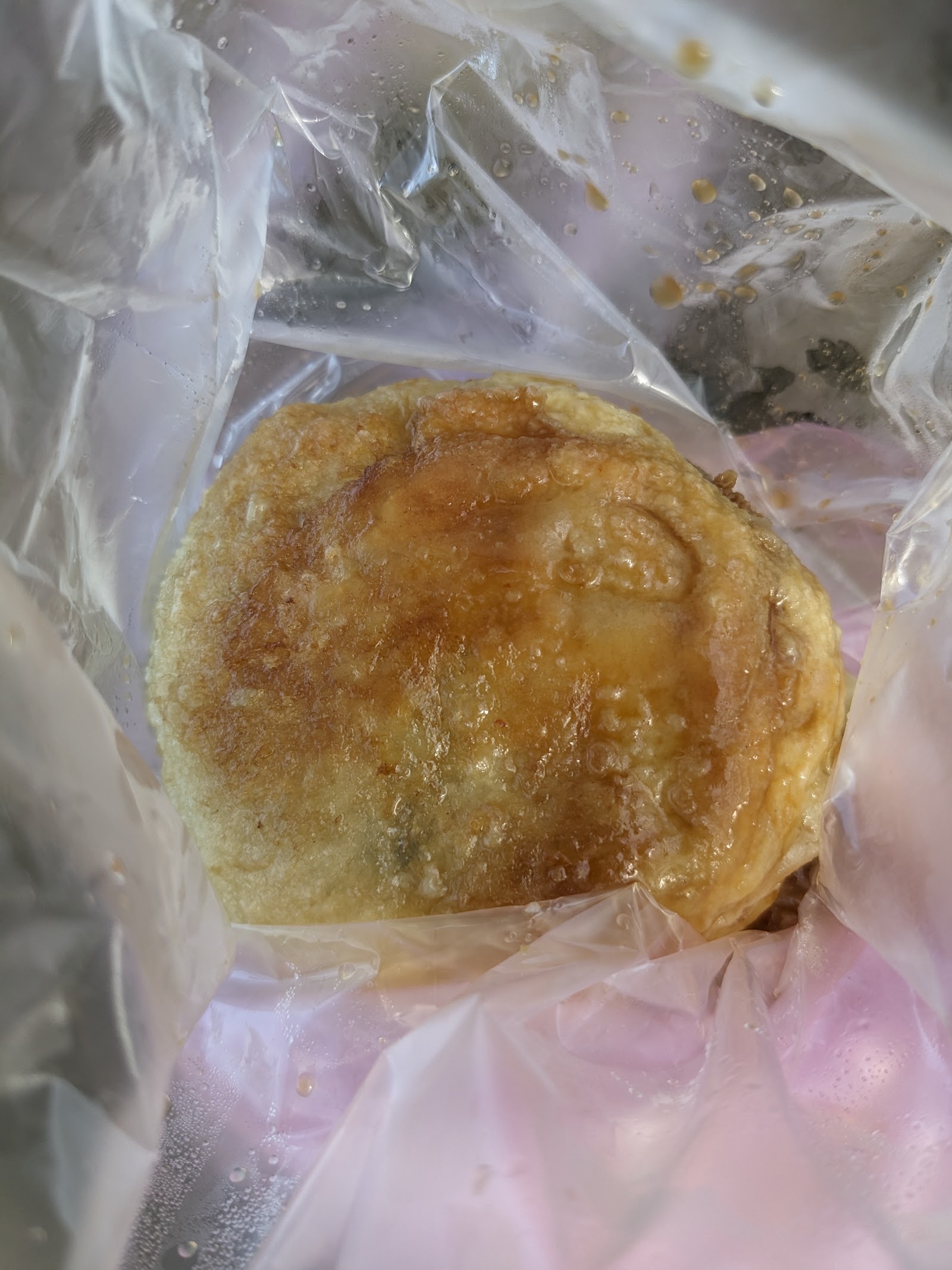新屋無名水煎包酥脆外皮特寫