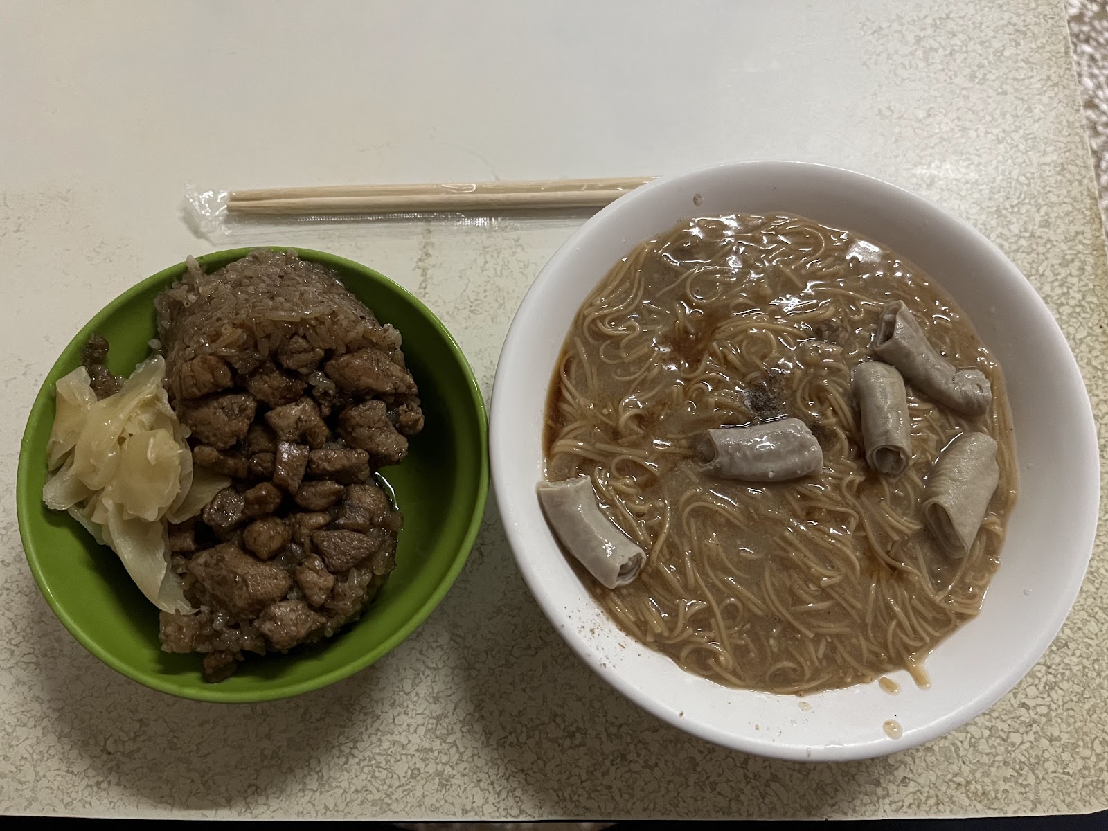 下坑市場無名筒仔米糕與麵線羹
