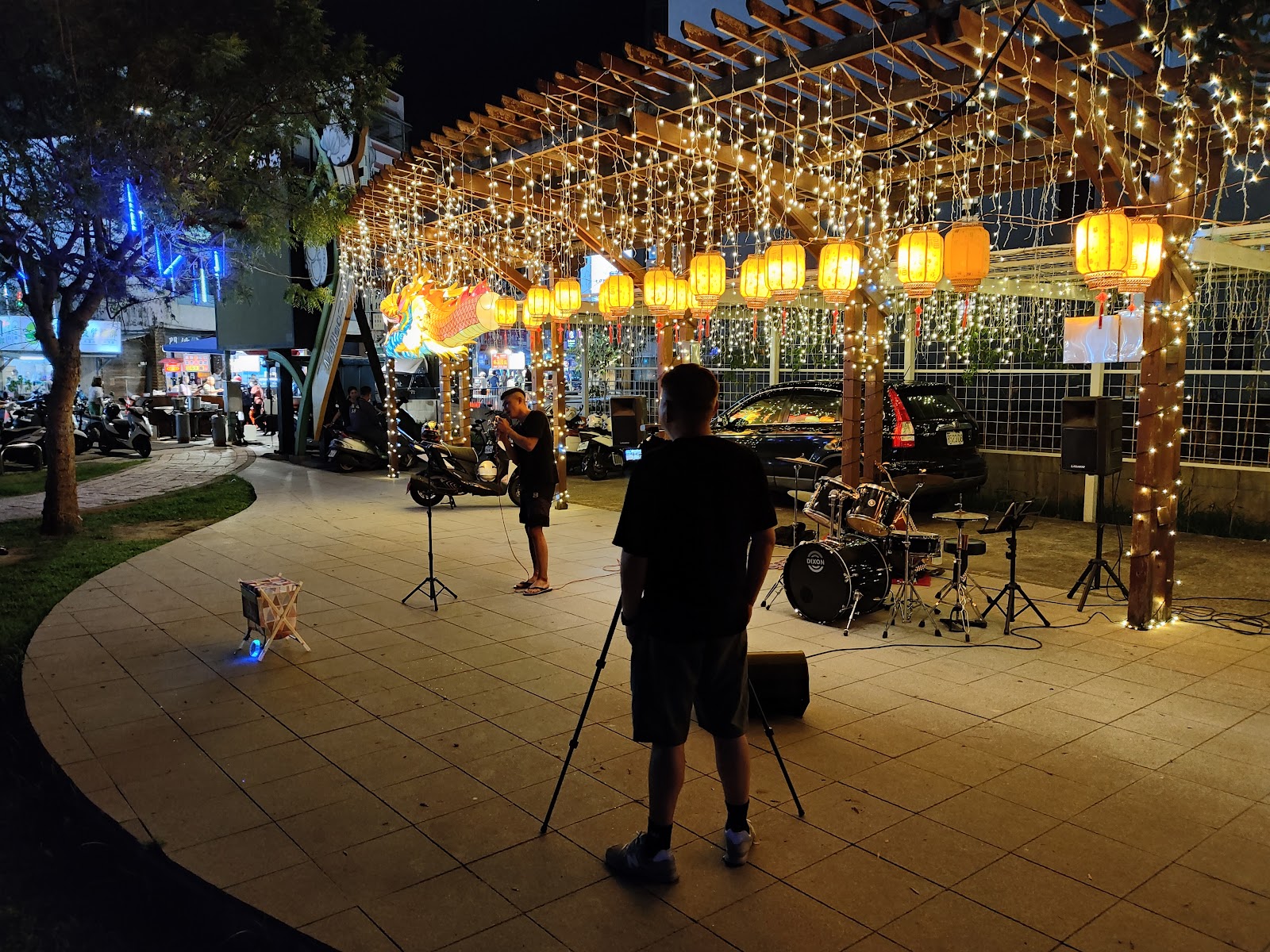 麥寮公園 夜間燈廊
