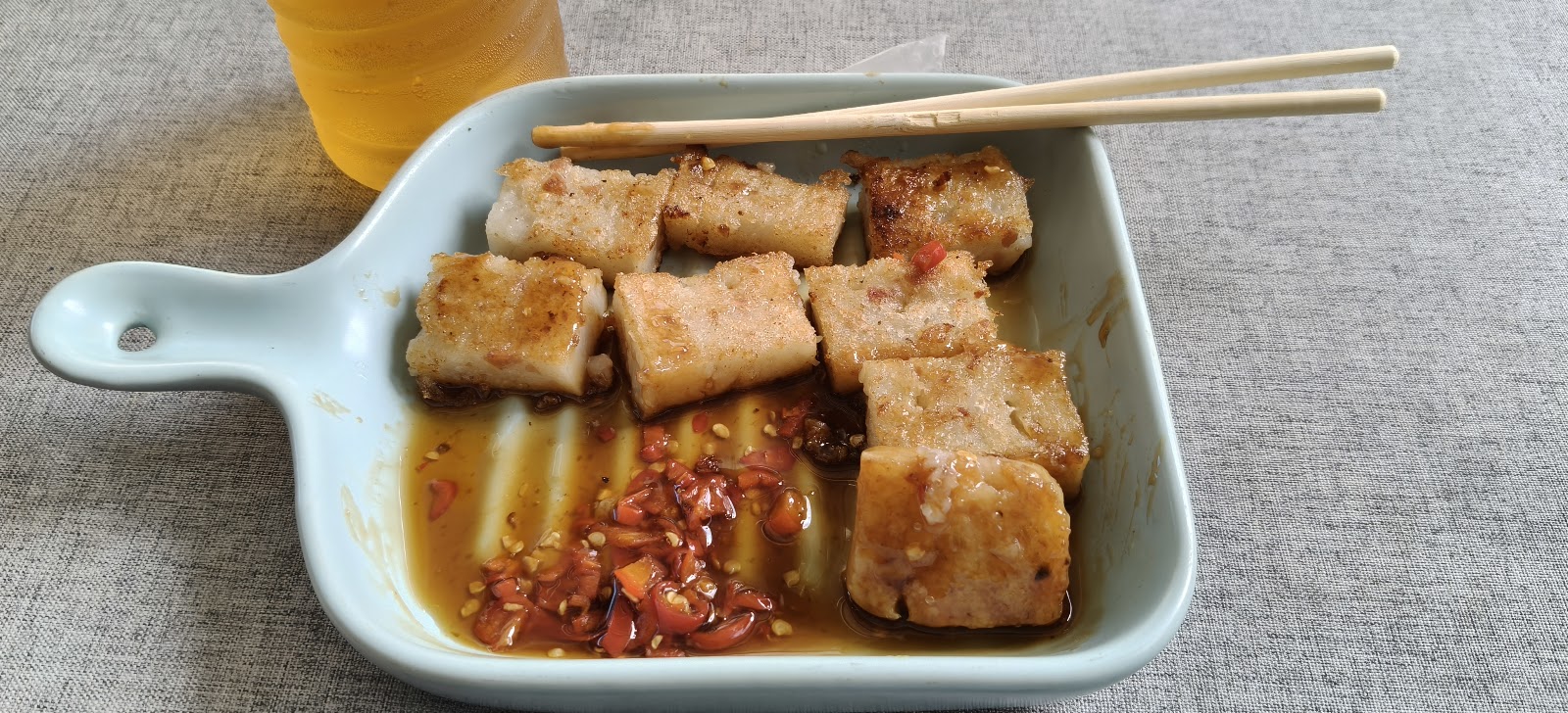 可抓可茶煎蘿蔔糕方塊