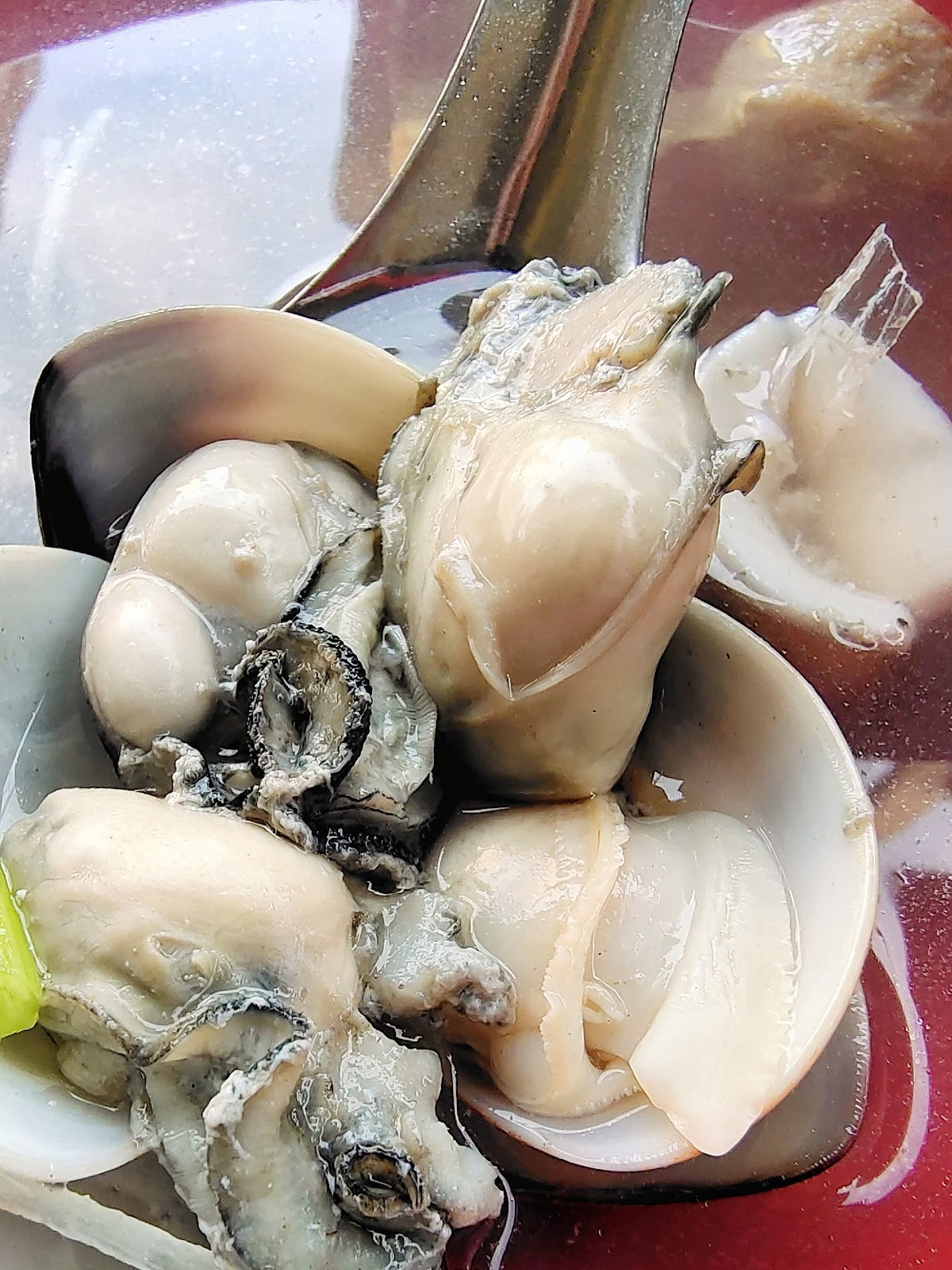 秀里蚵嗲鮮蚵蛤蜊料多新鮮特寫