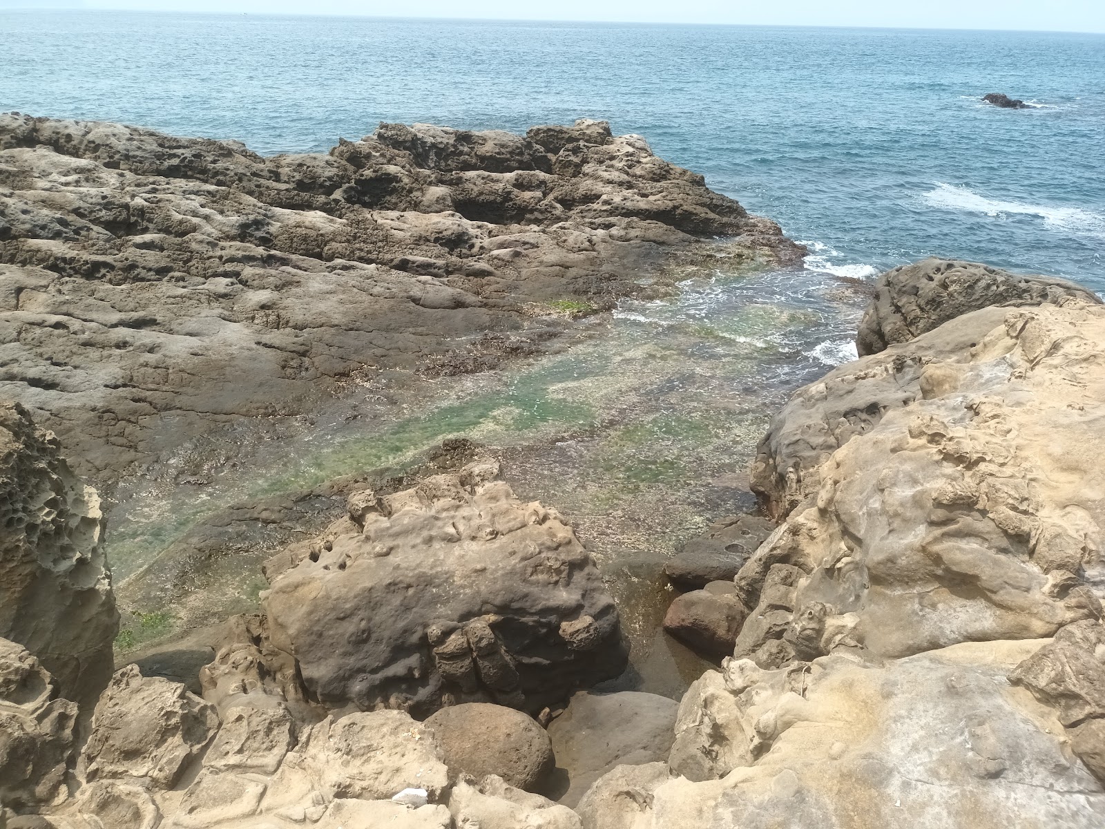 番仔澳海岸潮間帶礁岩紋理特寫