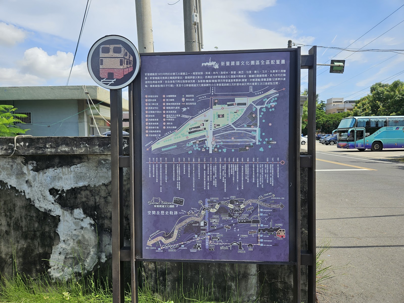 新營糖鐵文化園區全區配置圖導覽看板