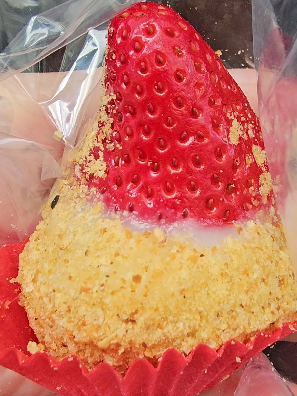 中山市場草莓大福麻糬特寫
