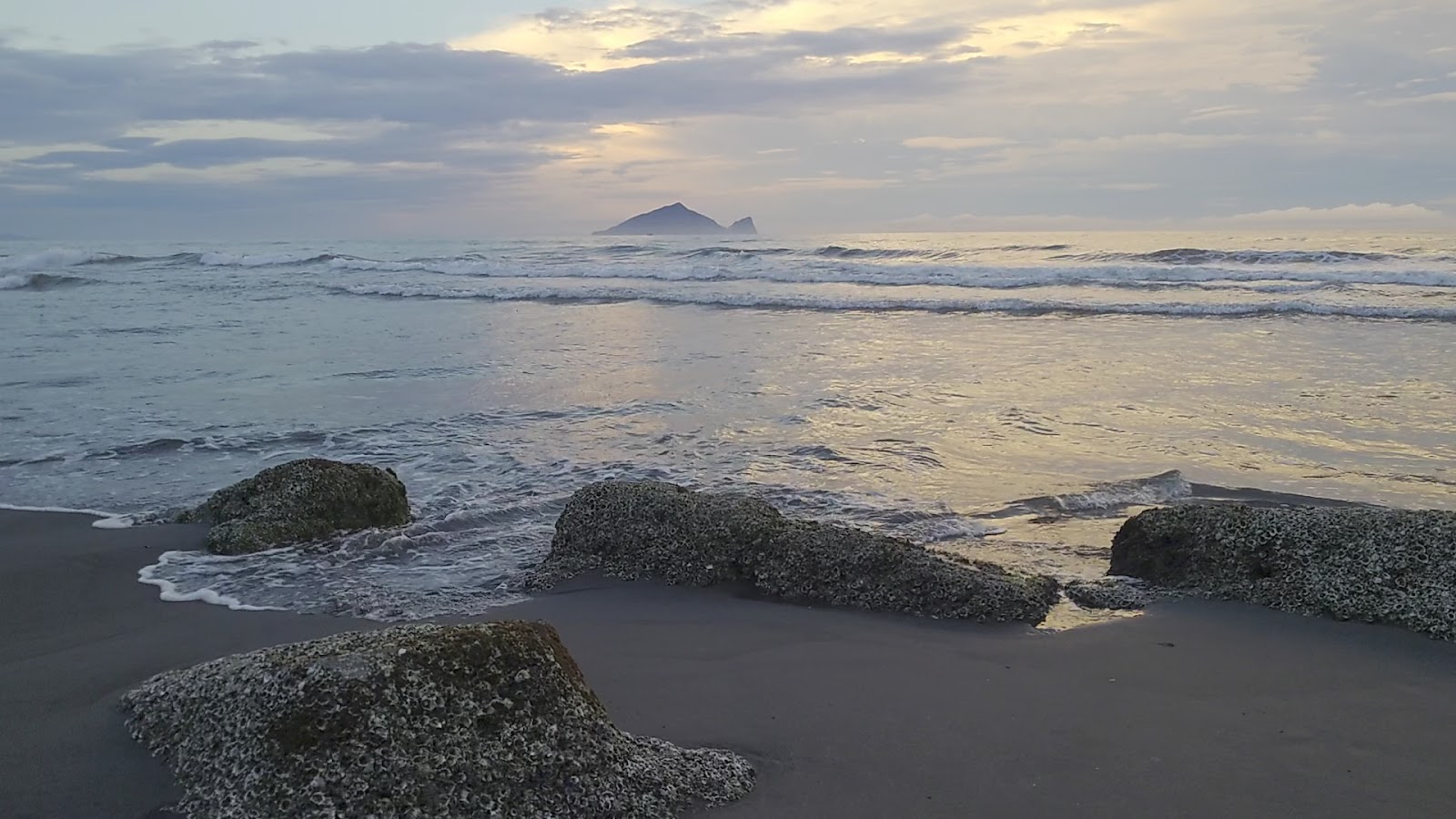 壯圍海岸林生態復育沙灘夕陽海岸礁石